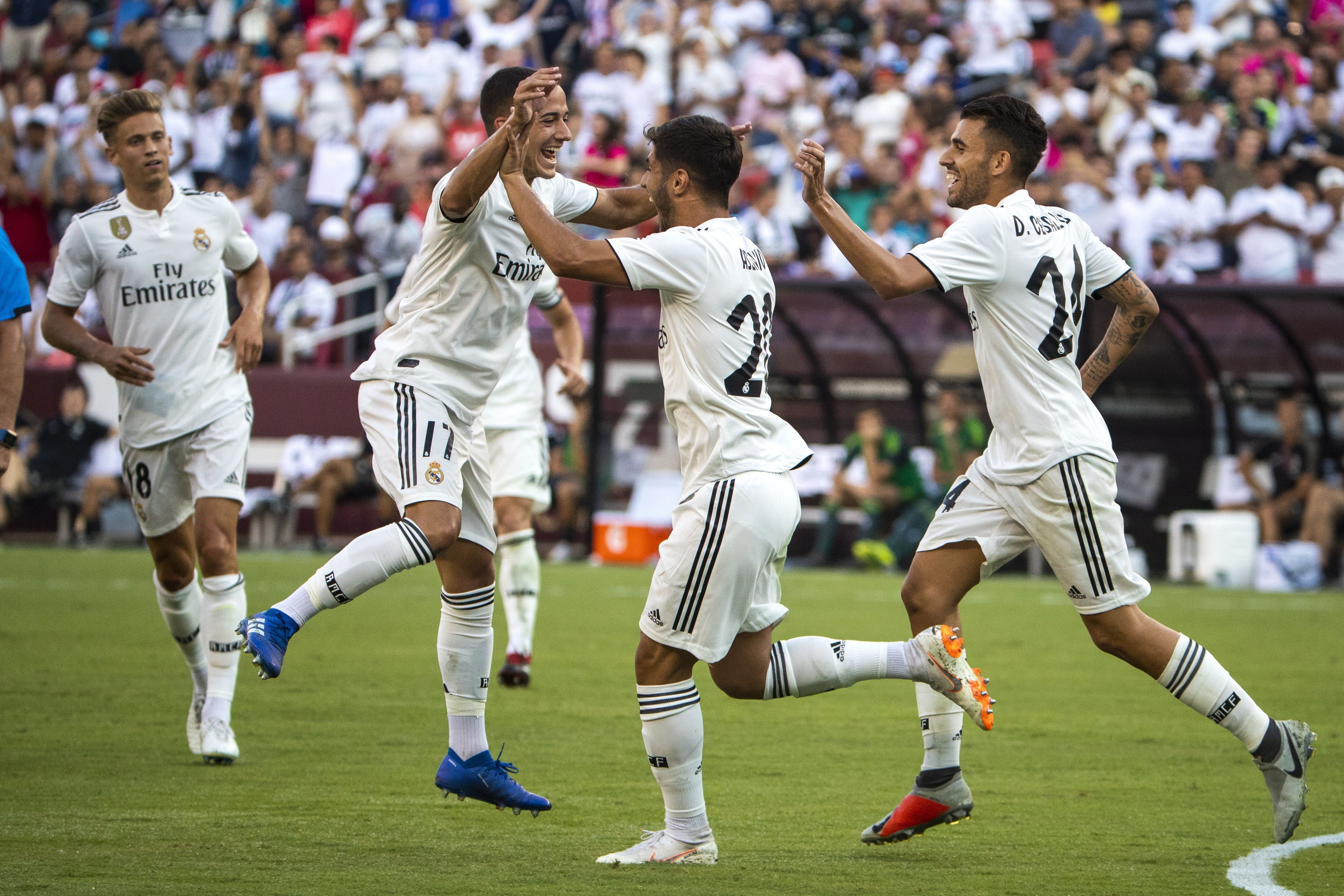 Asensio lidera la primera victoria del Madrid (3-1)