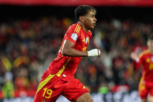 Lamine Yamal celebra un gol amb Espanya / Foto: Europa Press Lamine Yamal celebra un gol amb Espanya / Foto: Europa Press
