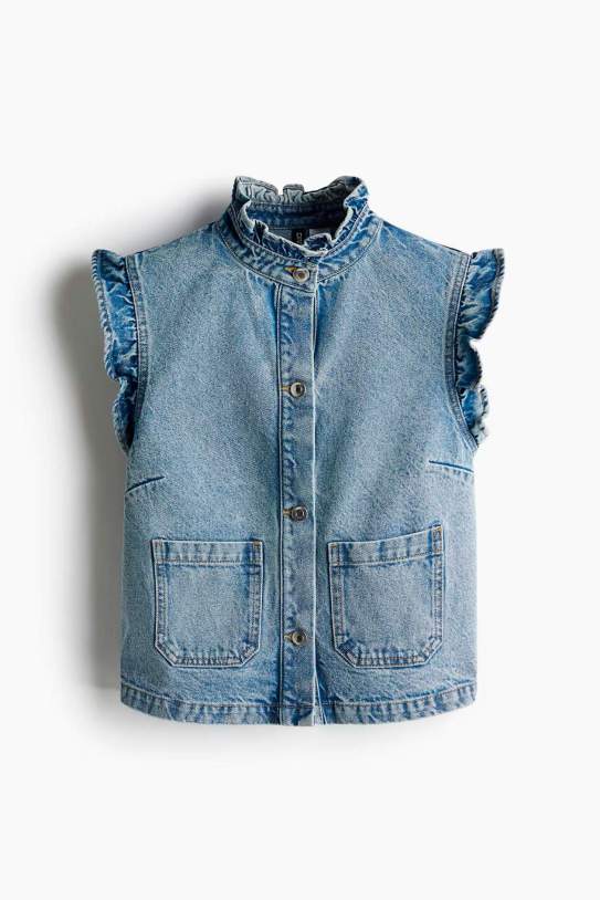 Armilla denim amb volants Armilla denim amb volants