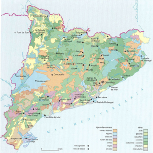 Test 4. L'agricultura i la ramaderia catalanes. Mapa agrari català. Font Enciclopedia Test 4. L'agricultura i la ramaderia catalanes. Mapa agrari català. Font Enciclopedia