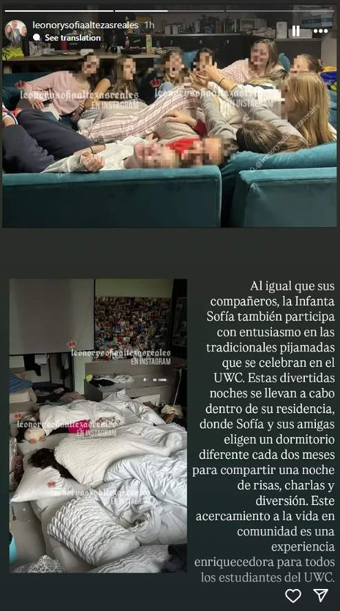 Sofía duerme fuera de su habitación, Instagram Sofía duerme fuera de su habitación, Instagram