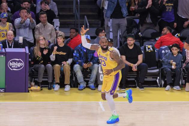LeBron James, durante un partido de los Lakers / Foto: Europa Press