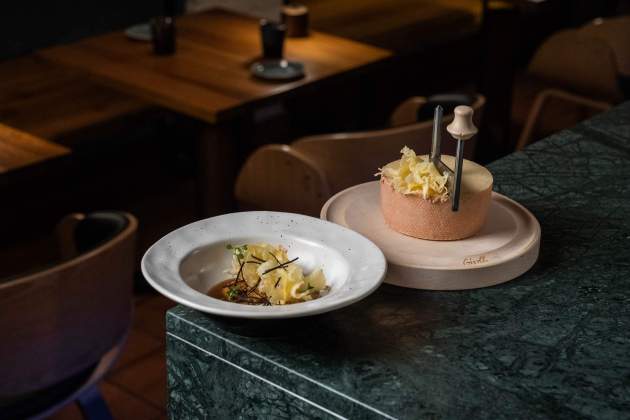 El plato ganador del primer concurso Cheese Chef's Challenge Barcelona / Foto: Roger Alsina