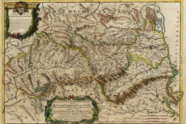 Mapa del condado del Rosellón (1690) / Fuente: Cartoteca de Catalunya Mapa del condado del Rosellón (1690) / Fuente: Cartoteca de Catalunya