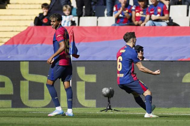 Lamine Yamal Gavi gol Barça Girona / Foto: EFE Lamine Yamal Gavi gol Barça Girona / Foto: EFE