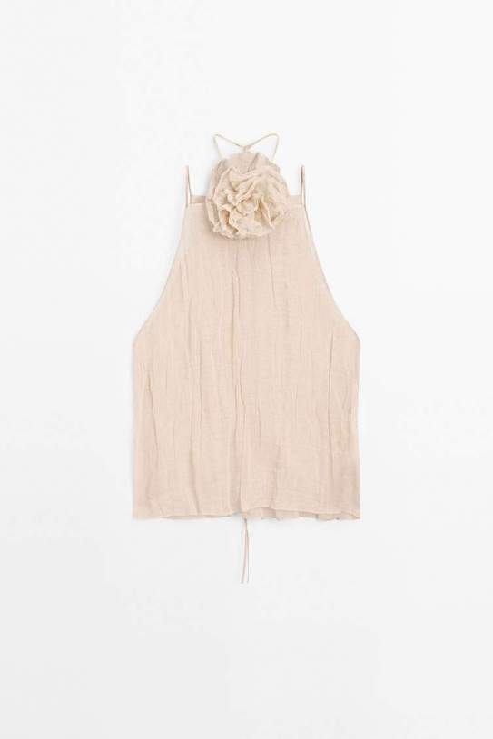 Top halter detalle flor1 Top halter detalle flor1
