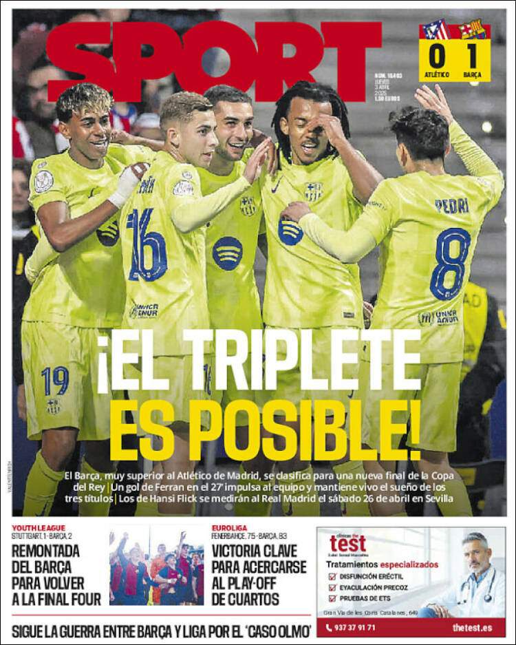 Sport Portada 03 04 2025 Sport Portada 03 04 2025