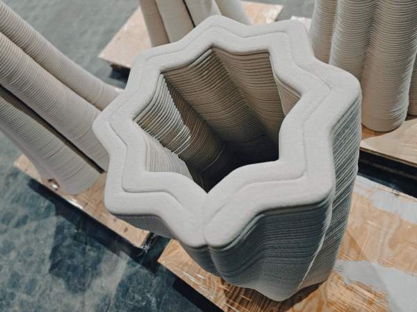 Pieza de hormigón fabricada con impresión 3D de la compañía Aridditive Pieza de hormigón fabricada con impresión 3D de la compañía Aridditive