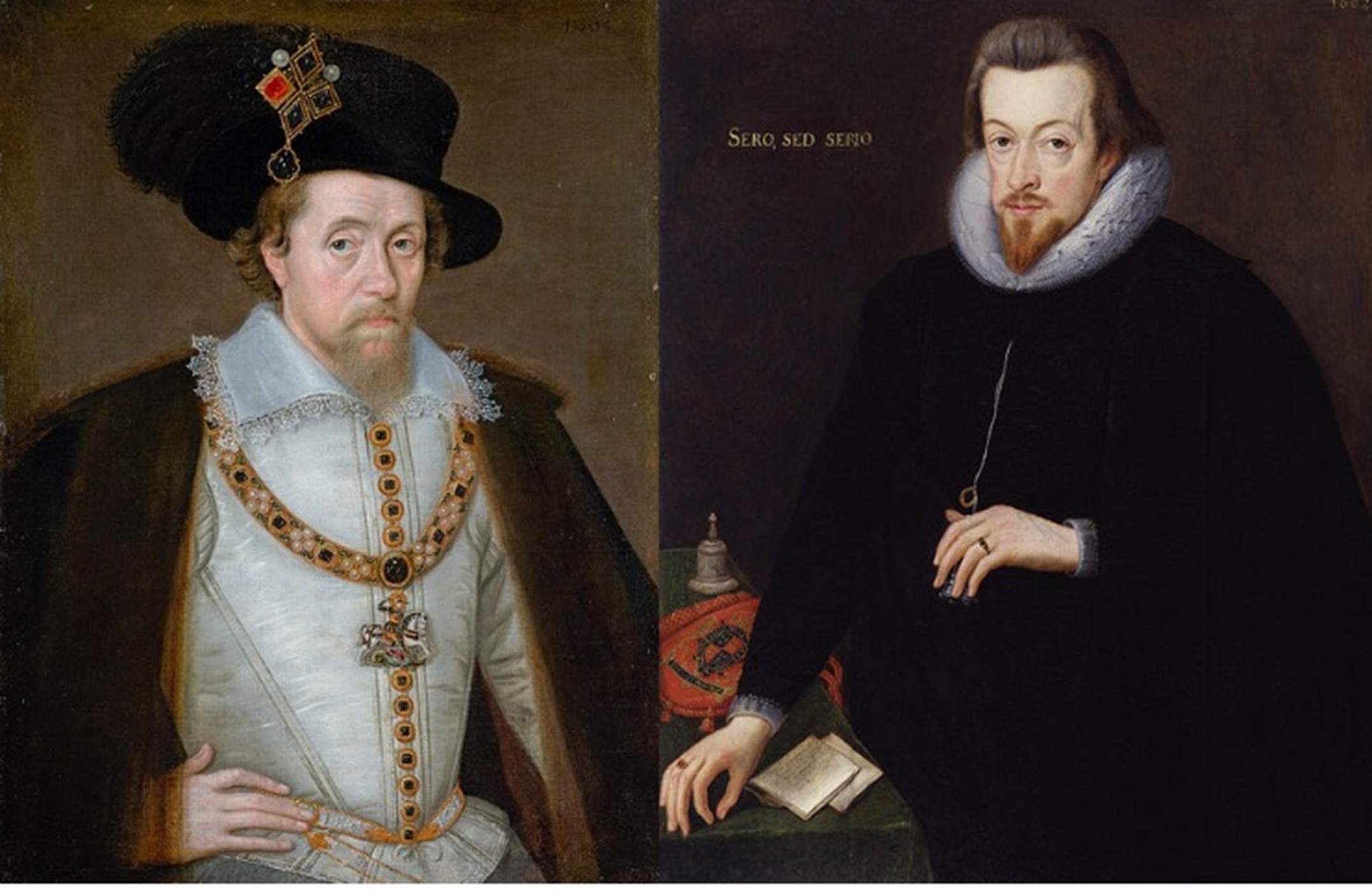 Jaime I y Robert Cecil. Fuente Scotish Portrait Gallery (Edimburgo) y National Portrait Gallery (Londres) Jaime I y Robert Cecil. Fuente Scotish Portrait Gallery (Edimburgo) y National Portrait Gallery (Londres)