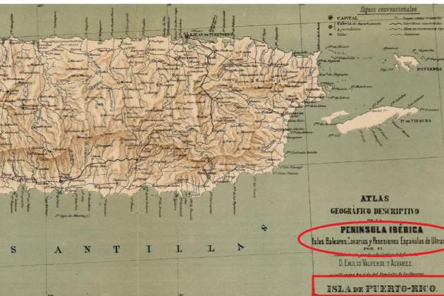 Mapa de la colonia de Puerto Rico (1885). Fuente Instituto Cartografic de Catalunya Mapa de la colonia de Puerto Rico (1885). Fuente Instituto Cartografic de Catalunya