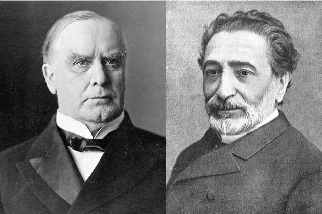 Los presidentes McKinley y Mateo Sagasta. Font Library of Congress of USA y Congrès dels Diputats de España Los presidentes McKinley y Mateo Sagasta. Font Library of Congress of USA y Congrès dels Diputats de España