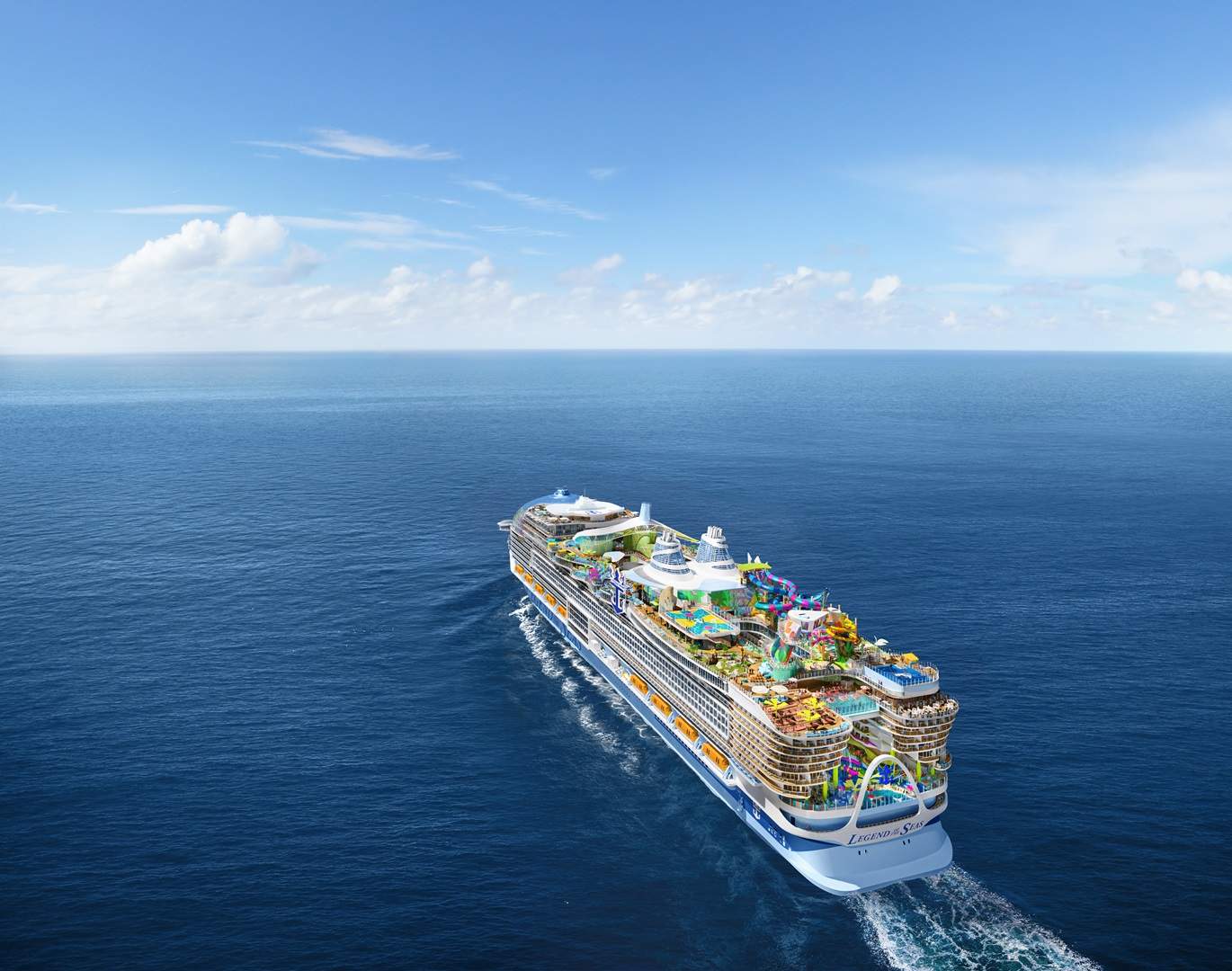 Legend of the Seas, el creuer més gran del món, amb la capacitat de sis hotels Vela, s’estrenarà a Barcelona