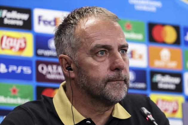 Hansi Flick rueda de prensa Champions / Foto: Europa Press Hansi Flick rueda de prensa Champions / Foto: Europa Press