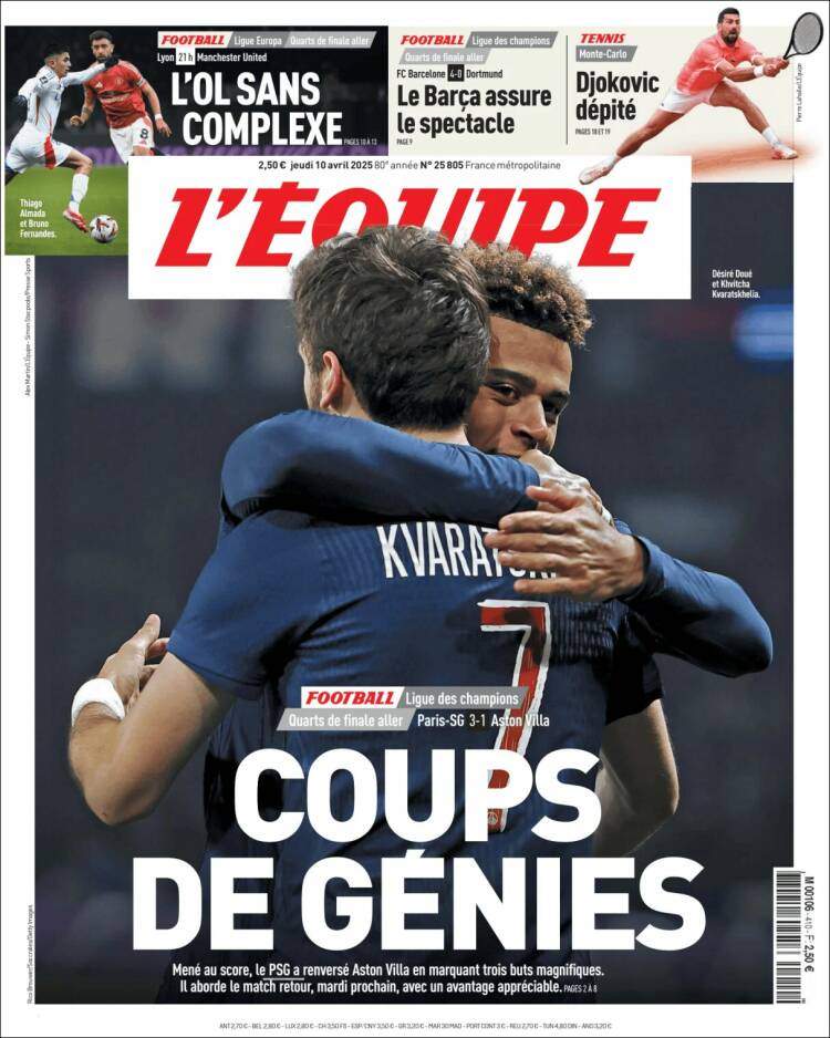 L'Equipe portada L'Equipe portada