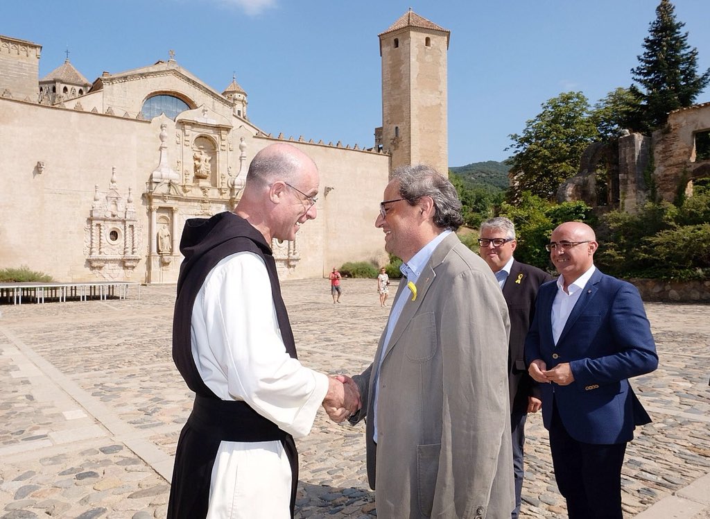 Torra visita el monestir de Poblet