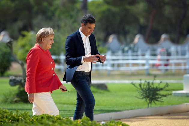 merkel sanchez encuentro prado EFE