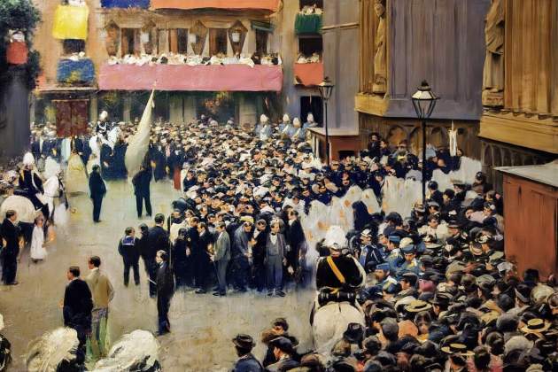 Procesión de Corpus. Barcelona (1897). Font MNAC