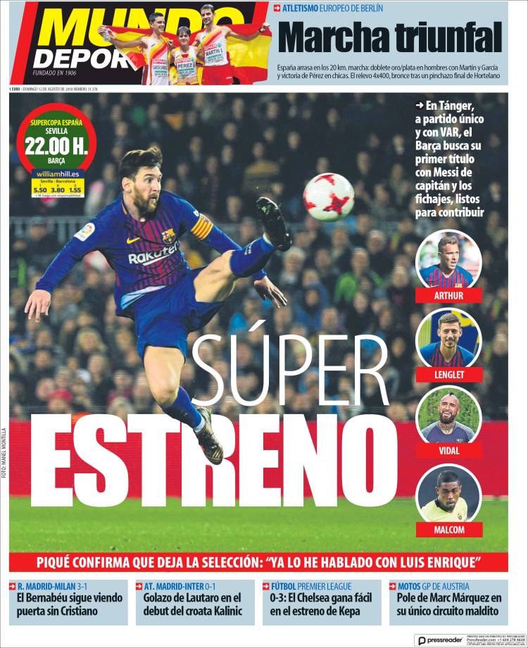 Mundo Deportivo Portada 12 08 2018 Mundo Deportivo Portada 12 08 2018