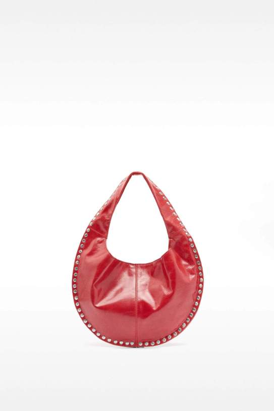 Bolso hobo de piel en rojo Bolso hobo de piel en rojo