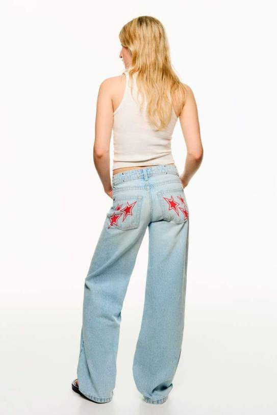 Jeans baggy print estrelles Jeans baggy print estrelles