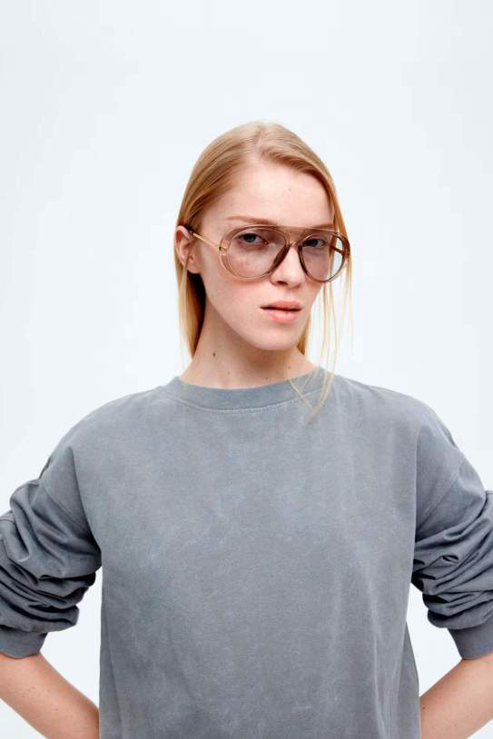 Top amb efecte rentat