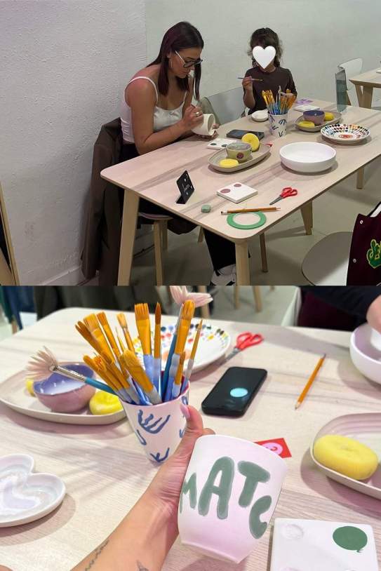 Laura Escanes pintant filla / Instagram Laura Escanes pintant filla / Instagram