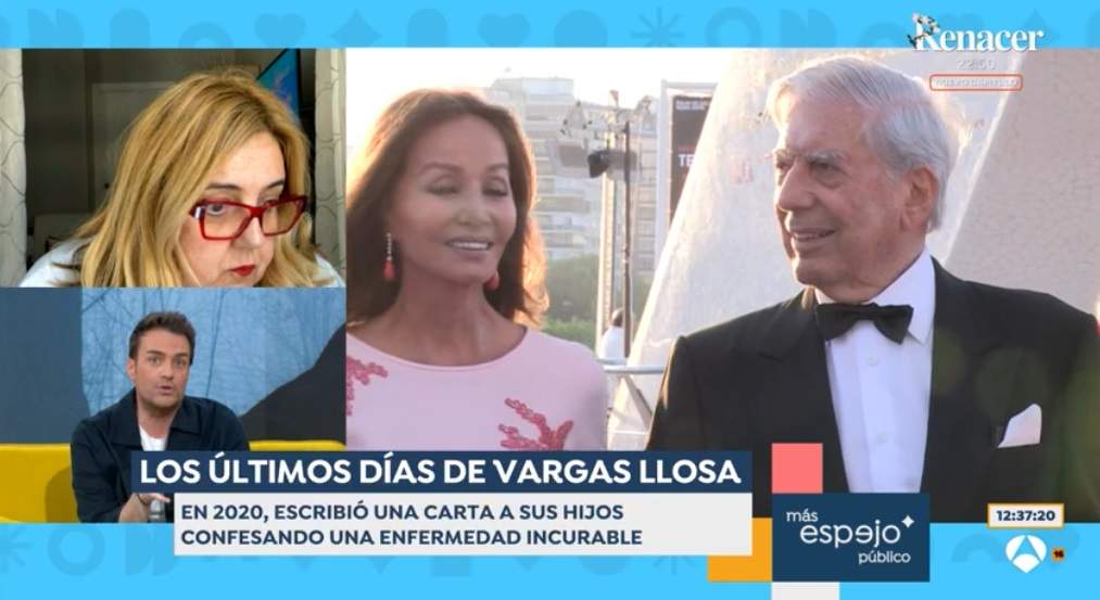 Pilar Vidal i Miquel Valls, sobre la mort de Vargas llosa a 'Espejo público' Antena 3 Pilar Vidal i Miquel Valls, sobre la mort de Vargas llosa a 'Espejo público' Antena 3