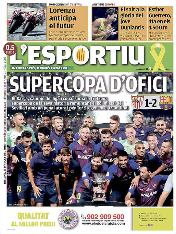 El Deportivo Portada 13 08 2018