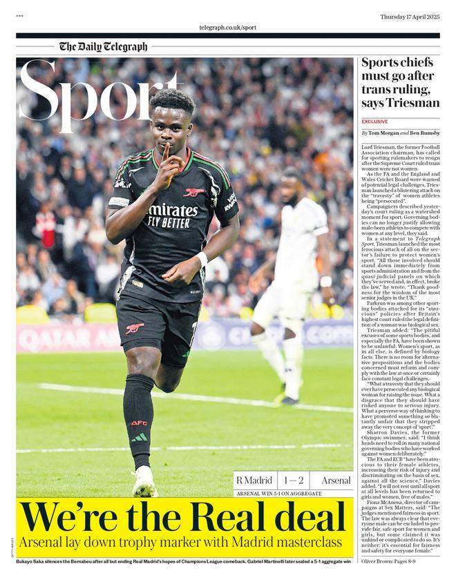 The Daily Telegraph Portada 17 04 2025 The Daily Telegraph Portada 17 04 2025
