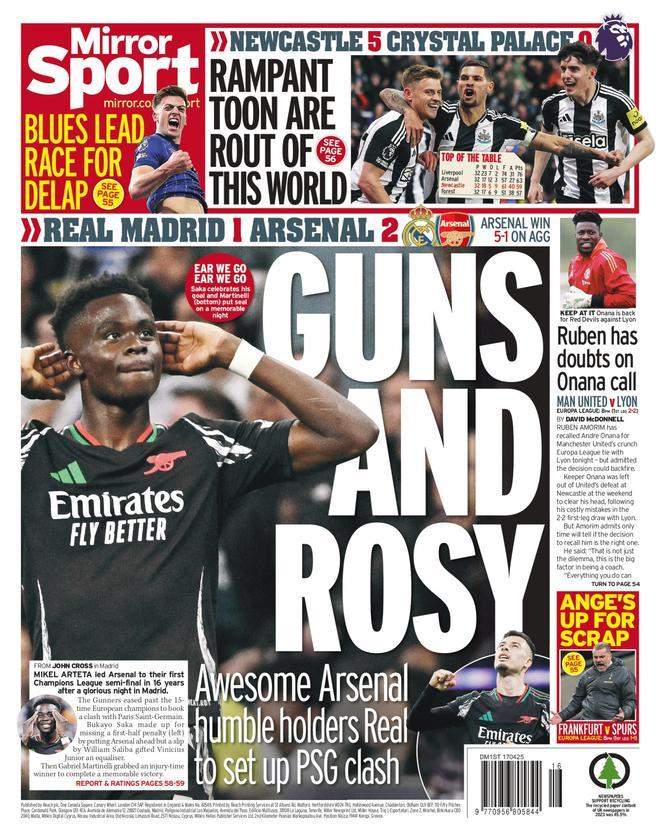 Mirror Sport Portada 17 04 2025 Mirror Sport Portada 17 04 2025