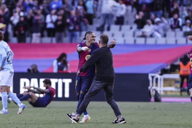 Abrazo Raphinha Flick Barça Europa Press Abrazo Raphinha Flick Barça Europa Press