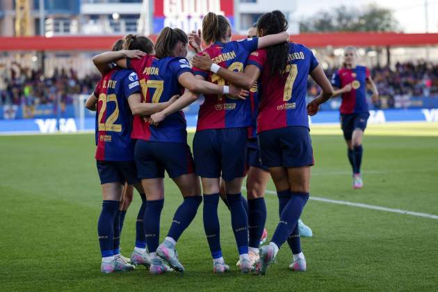 Barça femenino celebración gol / Foto: EFE