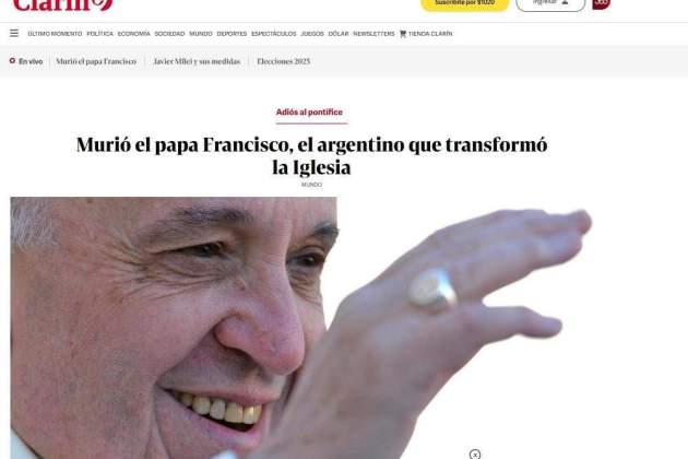 Clarín mort del papa Francesc