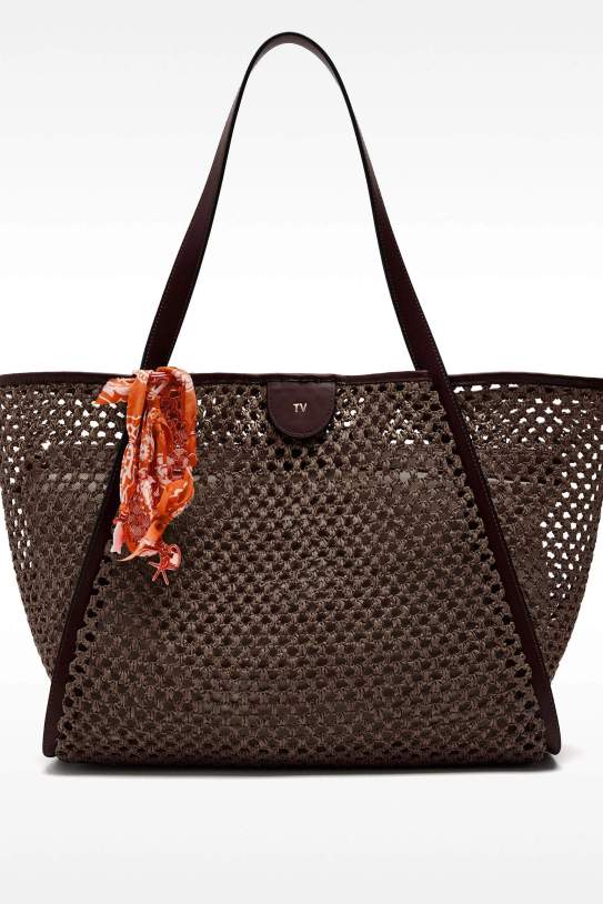 Bolso shopper efecto rafia Bolso shopper efecto rafia