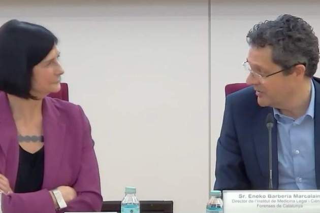Jornada sobre violencies sexuals al CEJFE. La magistrada Montserrat Comas i el director de l?Institut de Medicina Legal i Ciencies Forenses, Eneko Barebería. Jornada sobre violencies sexuals al CEJFE. La magistrada Montserrat Comas i el director de l?Institut de Medicina Legal i Ciencies Forenses, Eneko Barebería.