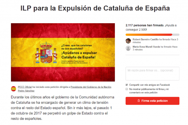 change.org explulsio catalunya espanya