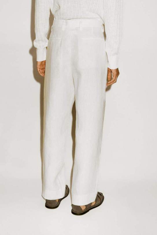 Pantalón doble pinza 100% lino   Limited edition