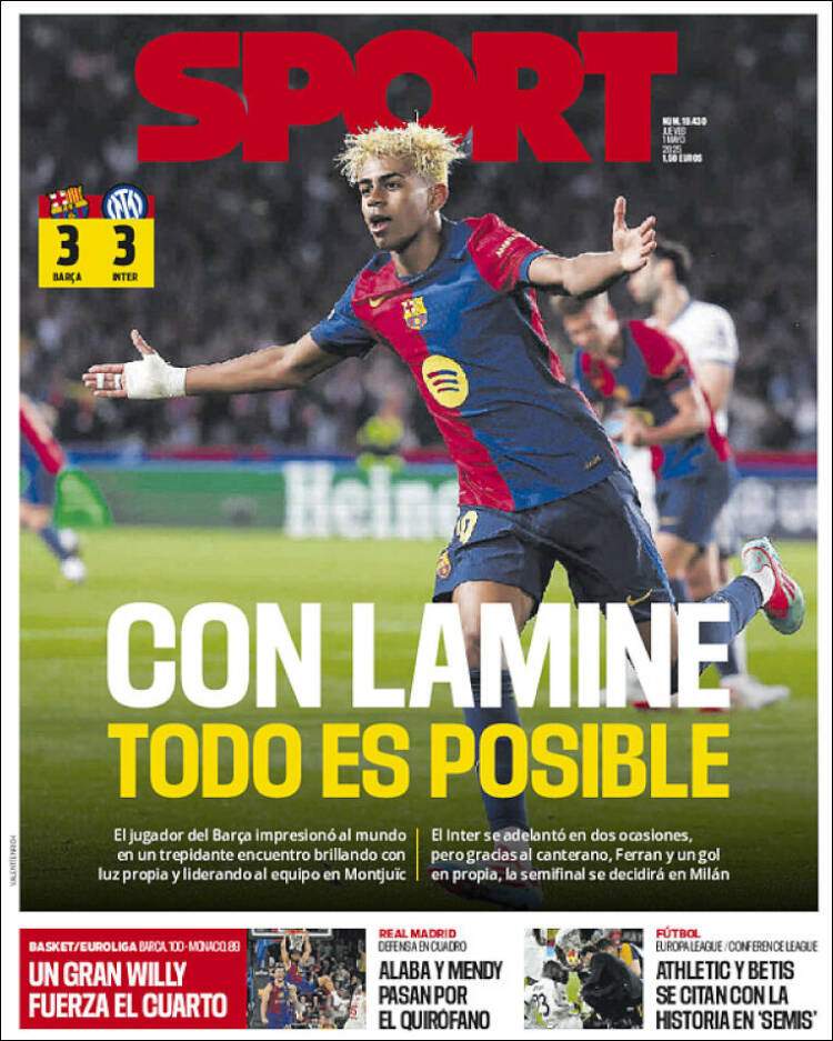 Portada Sport 1 de magi 2025 Portada Sport 1 de magi 2025