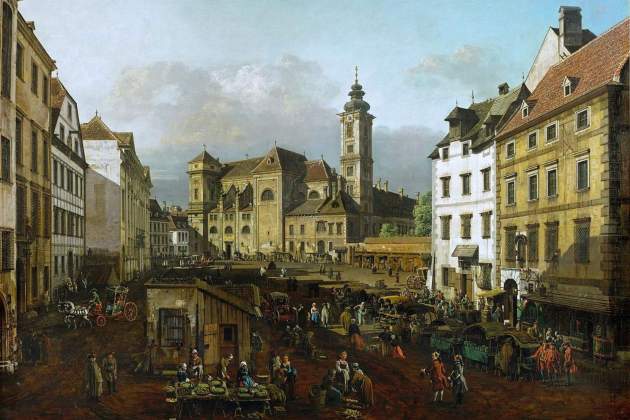 Plaza de Freyung. Viena. Canaletto (1759). Fuente Museo de Historia de Viena Plaza de Freyung. Viena. Canaletto (1759). Fuente Museo de Historia de Viena
