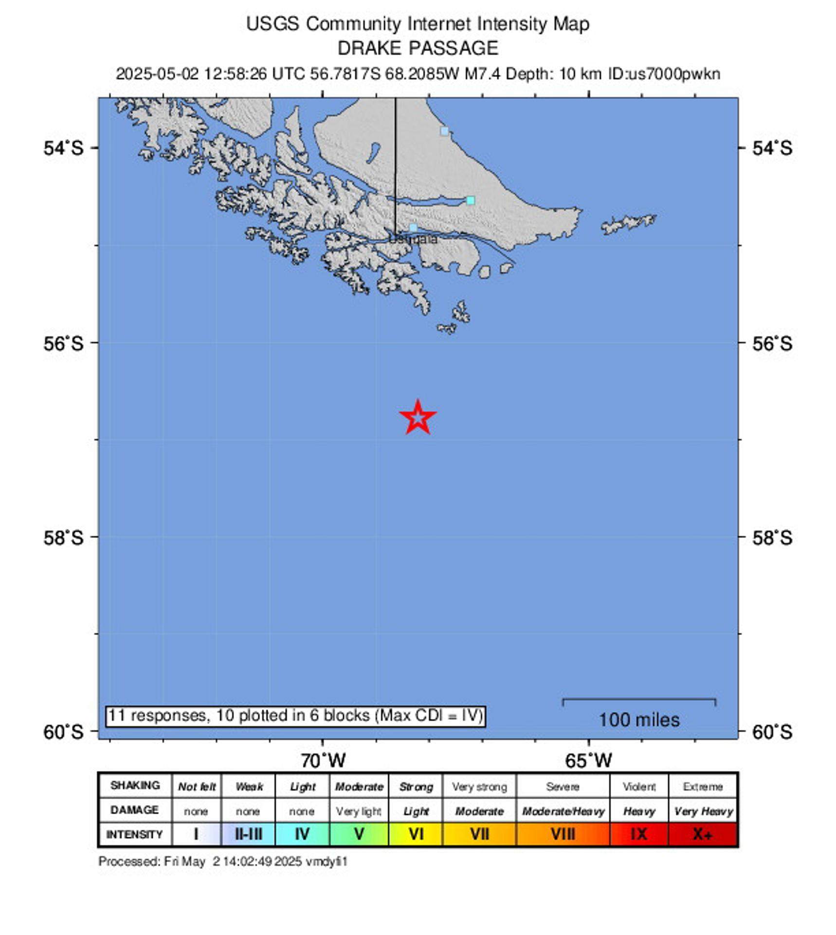 Terratremol sud Xile 2 maig 2025 / Efe Terratremol sud Xile 2 maig 2025 / Efe