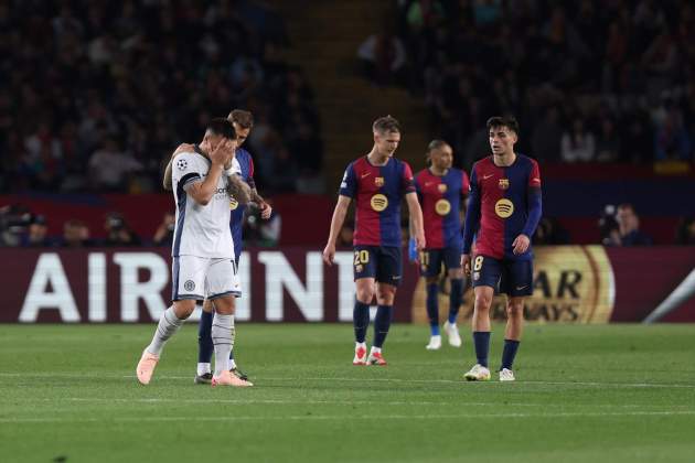 Lautaro Martinez, lesionat durant el Barça - Inter de la Champions League / Foto: Europa Press Lautaro Martinez, lesionat durant el Barça - Inter de la Champions League / Foto: Europa Press