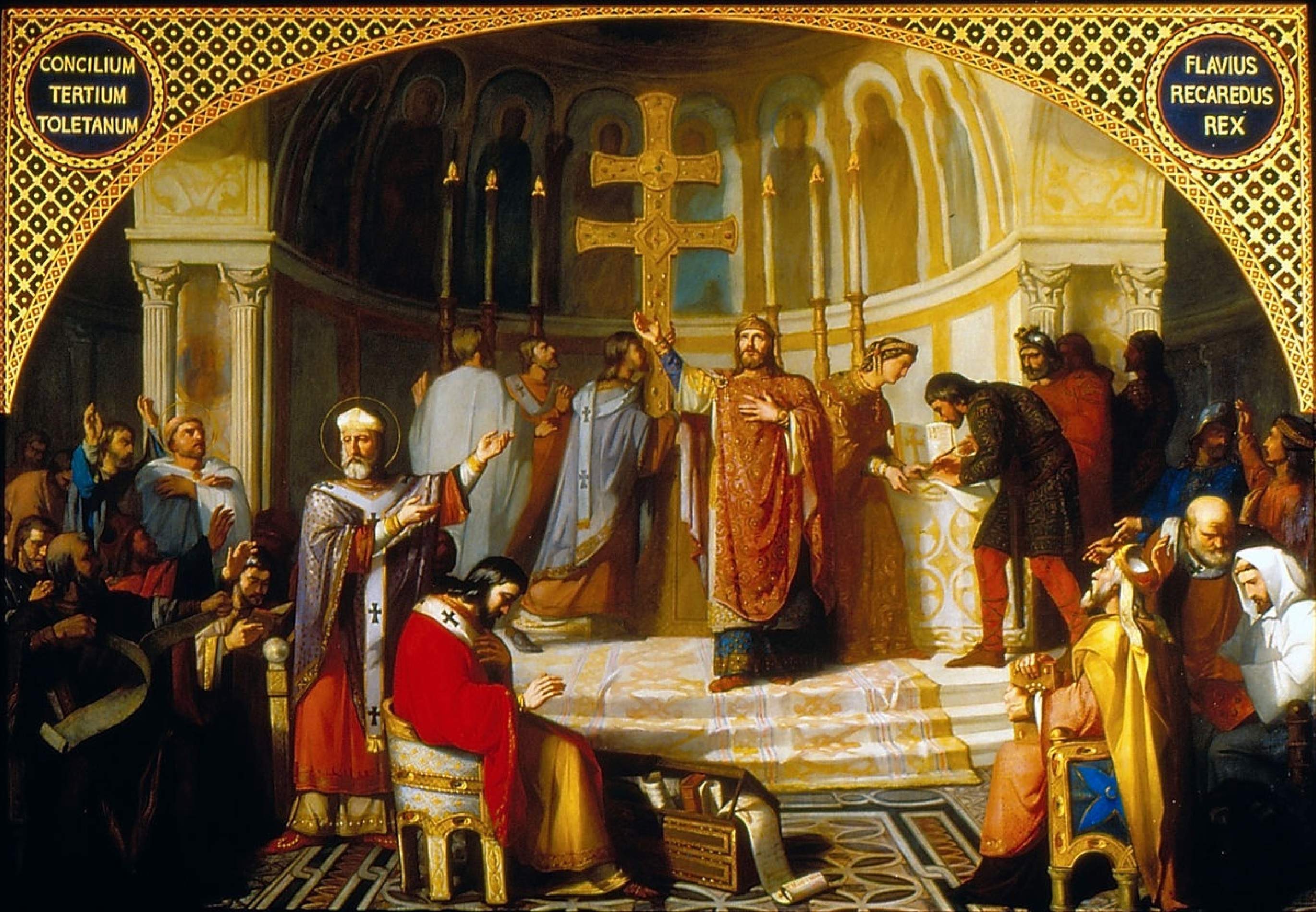 El rey Recaredo fuerza la unidad religiosa de la Hispania visigótica