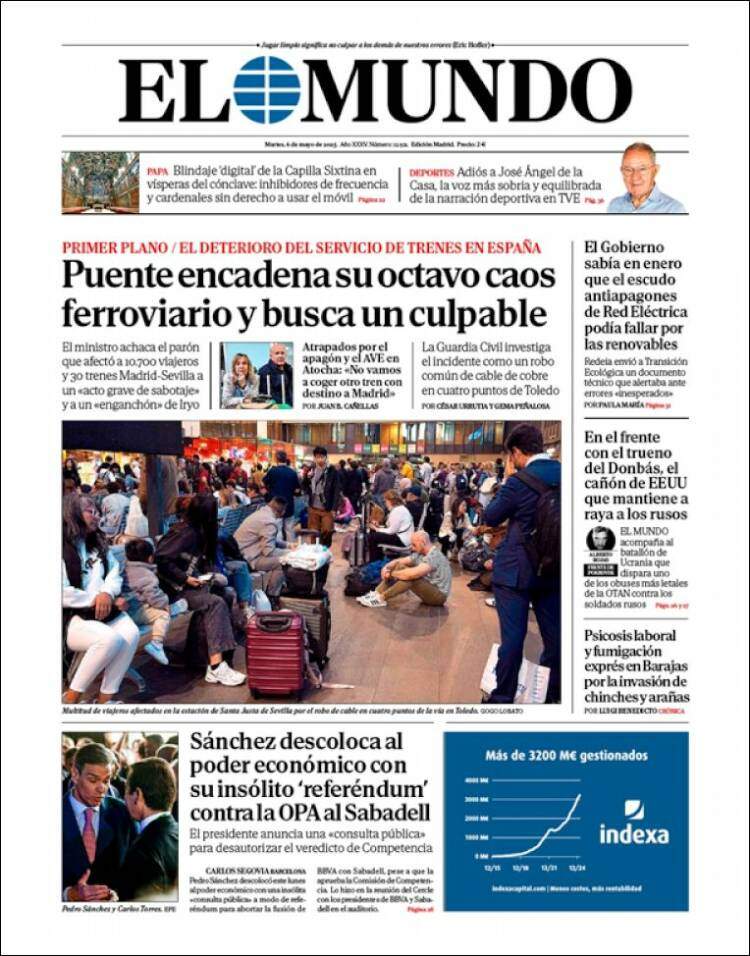 Portada El Mundo Portada El Mundo