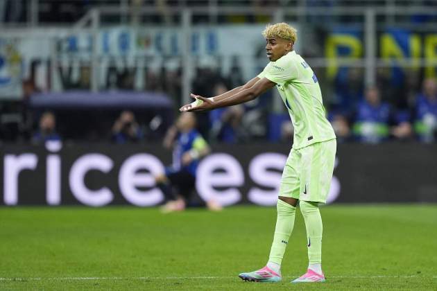 Lamine Yamal, desesperat durant l'Inter - Barça / Foto: Europa Press Lamine Yamal, desesperat durant l'Inter - Barça / Foto: Europa Press