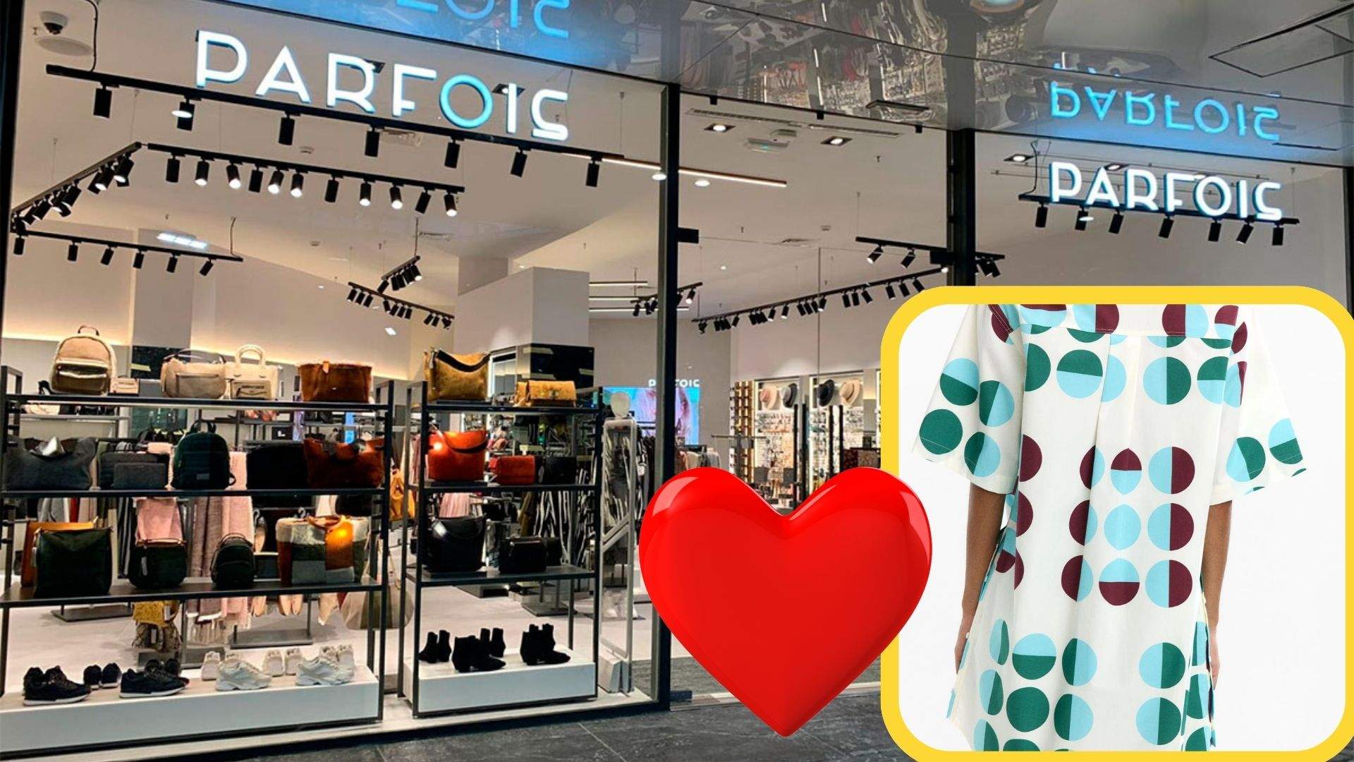Este vestido camisero con geometría retro de los 70 es lo más de lo más ahora en Parfois