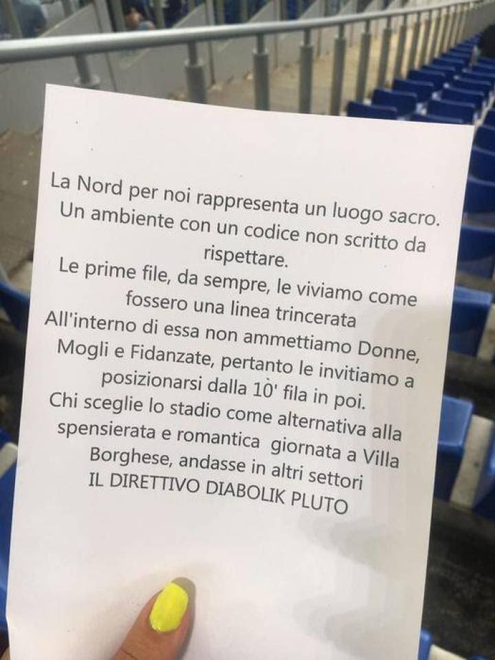 Lazio missatge dones