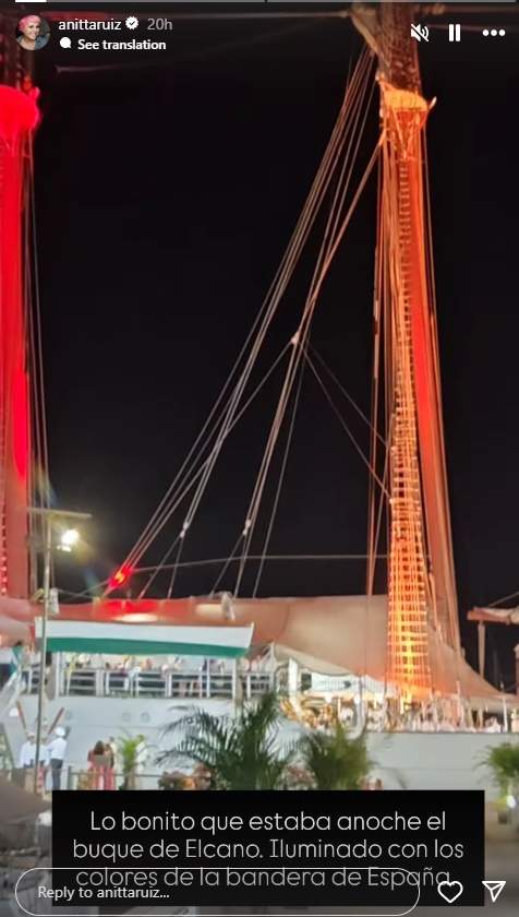 Elcano il·luminat amb els colors d'Espanya, Instagram Elcano il·luminat amb els colors d'Espanya, Instagram