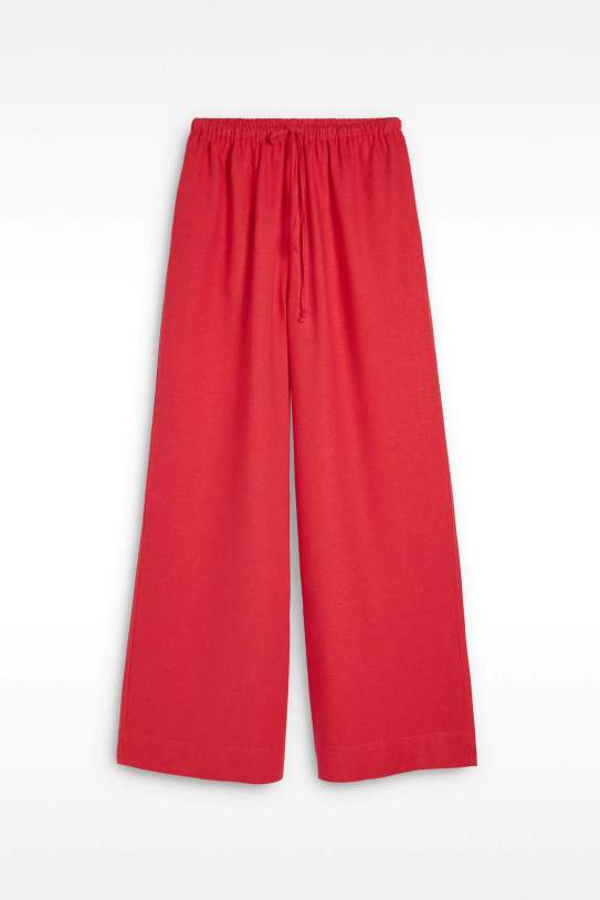 Pantalons barreja|mescla de lli amb cintura elàstica Pantalons barreja|mescla de lli amb cintura elàstica