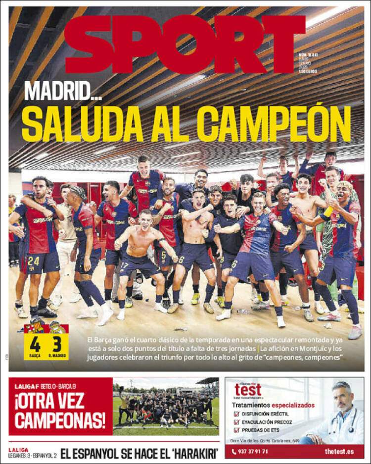 Sport Portada 12 05 2025 Sport Portada 12 05 2025