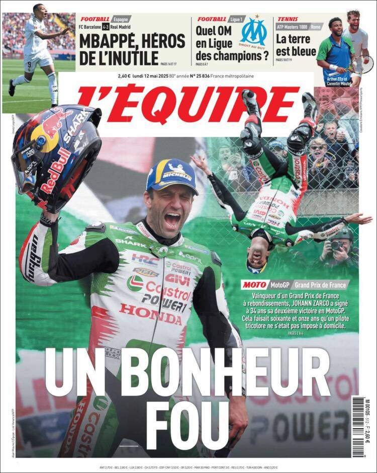 El Équipe Portada 12 05 2025 El Équipe Portada 12 05 2025